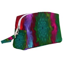 Rainbow Waves Wristlet Pouch Bag (large) by Sparkle