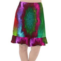 Rainbow Waves Fishtail Chiffon Skirt by Sparkle