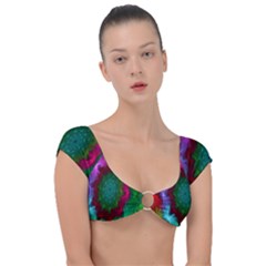 Rainbow Waves Cap Sleeve Ring Bikini Top by Sparkle