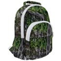 Green Glitter Squre Rounded Multi Pocket Backpack View2