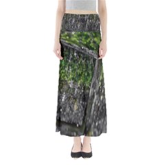 Green Glitter Squre Full Length Maxi Skirt by Sparkle