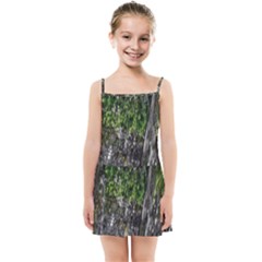 Green Glitter Squre Kids  Summer Sun Dress by Sparkle