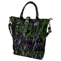 Green Glitter Squre Buckle Top Tote Bag by Sparkle