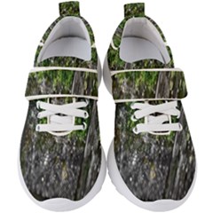 Green Glitter Squre Kids  Velcro Strap Shoes by Sparkle