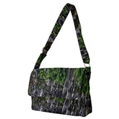 Green Glitter Squre Full Print Messenger Bag (m) by Sparkle