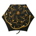 Gold Dog Cat Animal Jewel Mini Folding Umbrellas View1