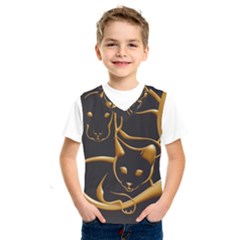 Gold Dog Cat Animal Jewel Kids  Sportswear