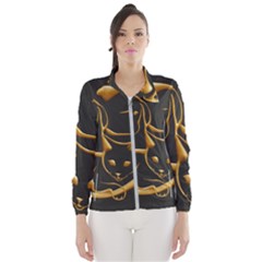 Gold Dog Cat Animal Jewel Women s Windbreaker