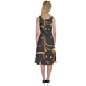 Gold Dog Cat Animal Jewel Midi Sleeveless Dress View2