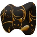 Gold Dog Cat Animal Jewel Head Support Cushion View4