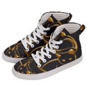 Gold Dog Cat Animal Jewel Women s Hi-Top Skate Sneakers View2