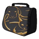 Gold Dog Cat Animal Jewel Full Print Travel Pouch (Small) View1