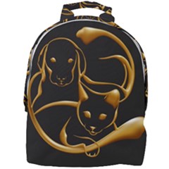 Gold Dog Cat Animal Jewel Mini Full Print Backpack by HermanTelo