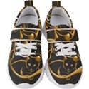 Gold Dog Cat Animal Jewel Kids  Velcro Strap Shoes View1