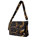 Gold Dog Cat Animal Jewel Full Print Messenger Bag (L) View1