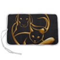 Gold Dog Cat Animal Jewel Pen Storage Case (L) View1