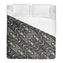 Modern Tribal Silver Ornate Pattern Print Duvet Cover (Full/ Double Size) View1