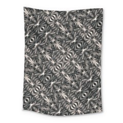 Modern Tribal Silver Ornate Pattern Print Medium Tapestry by dflcprintsclothing