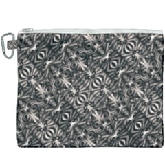 Modern Tribal Silver Ornate Pattern Print Canvas Cosmetic Bag (xxxl) by dflcprintsclothing