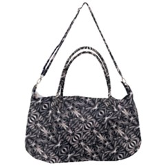 Modern Tribal Silver Ornate Pattern Print Removal Strap Handbag by dflcprintsclothing