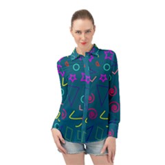 Memphis  Long Sleeve Chiffon Shirt