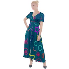 Memphis  Button Up Short Sleeve Maxi Dress by Sobalvarro