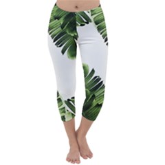 Banana Leaves Capri Winter Leggings  by goljakoff