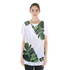 Banana Leaves Skirt Hem Sports Top by goljakoff