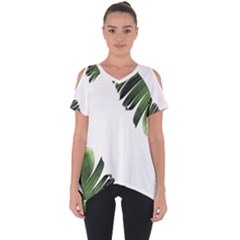 Banana Leaves Cut Out Side Drop Tee by goljakoff