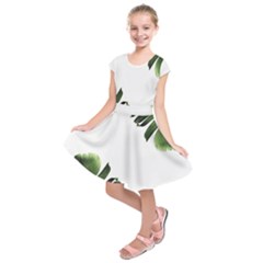 Banana Leaves Kids  Short Sleeve Dress by goljakoff