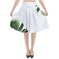 Banana Leaves Flared Midi Skirt by goljakoff