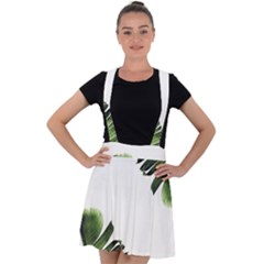 Banana Leaves Velvet Suspender Skater Skirt by goljakoff