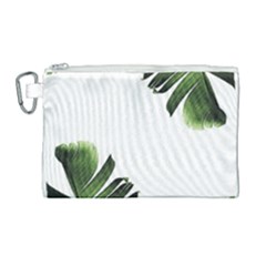 Banana Leaves Canvas Cosmetic Bag (large) by goljakoff