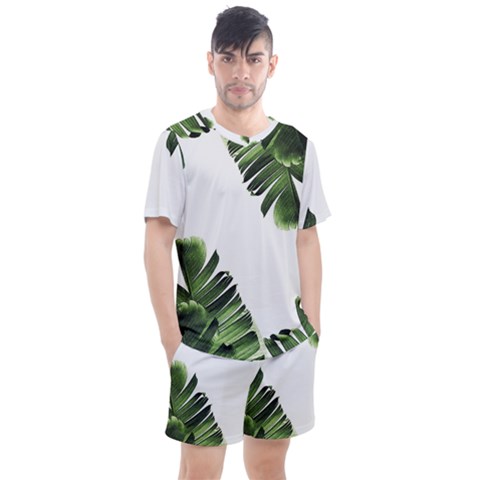 Banana Leaves Men s Mesh Tee And Shorts Set by goljakoff