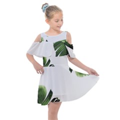 Banana Leaves Kids  Shoulder Cutout Chiffon Dress