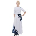 Blue banana leaves Half Sleeves Maxi Dress View2