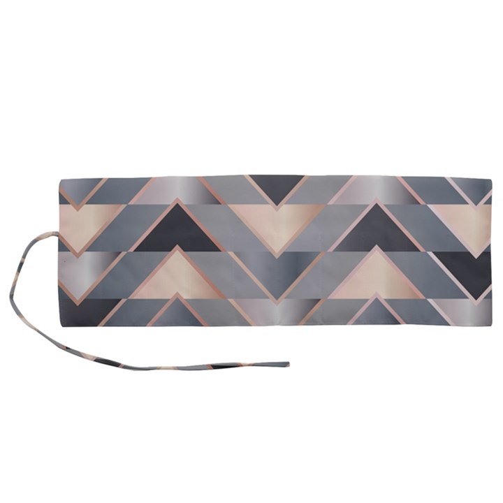 Modern Triangles Roll Up Canvas Pencil Holder (M)