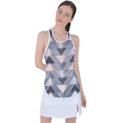 Modern Triangles Racer Back Mesh Tank Top by LoolyElzayat