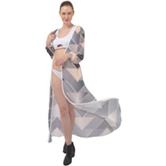 Modern Triangles Maxi Chiffon Beach Wrap by LoolyElzayat