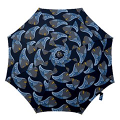 Queen Fish Doodle Art Hook Handle Umbrellas (medium) by tmsartbazaar