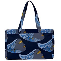 Queen Fish Doodle Art Canvas Work Bag by tmsartbazaar