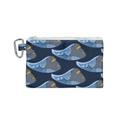 Queen Fish Doodle Art Canvas Cosmetic Bag (small) by tmsartbazaar