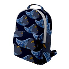 Queen Fish Doodle Art Flap Pocket Backpack (large) by tmsartbazaar