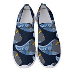 Queen Fish Doodle Art Women s Slip On Sneakers by tmsartbazaar