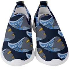 Queen Fish Doodle Art Kids  Slip On Sneakers by tmsartbazaar