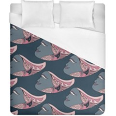 Doodle Queen Fish Pattern Duvet Cover (california King Size) by tmsartbazaar