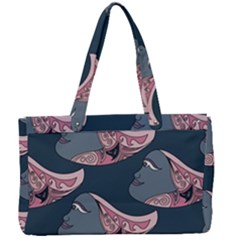 Doodle Queen Fish Pattern Canvas Work Bag by tmsartbazaar