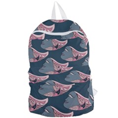 Doodle Queen Fish Pattern Foldable Lightweight Backpack by tmsartbazaar