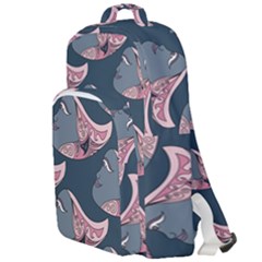 Doodle Queen Fish Pattern Double Compartment Backpack by tmsartbazaar