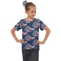 Doodle Queen Fish Pattern Kids  Mesh Piece Tee View1